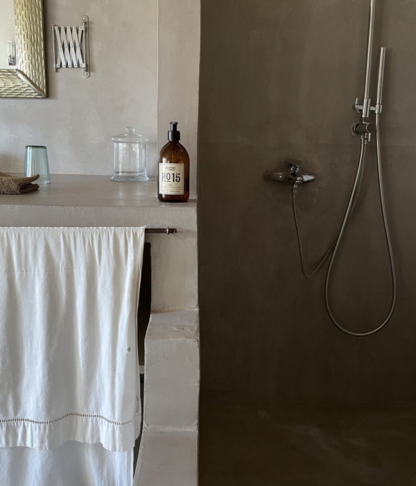 Minimalistisches Badezimmer mit natürlichen Akzenten und edler Seife.