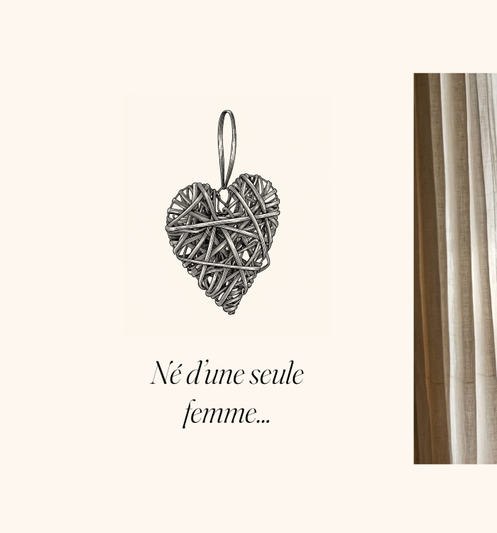 Coeur en osier artisanal, décor élégant pour une ambiance chaleureuse.